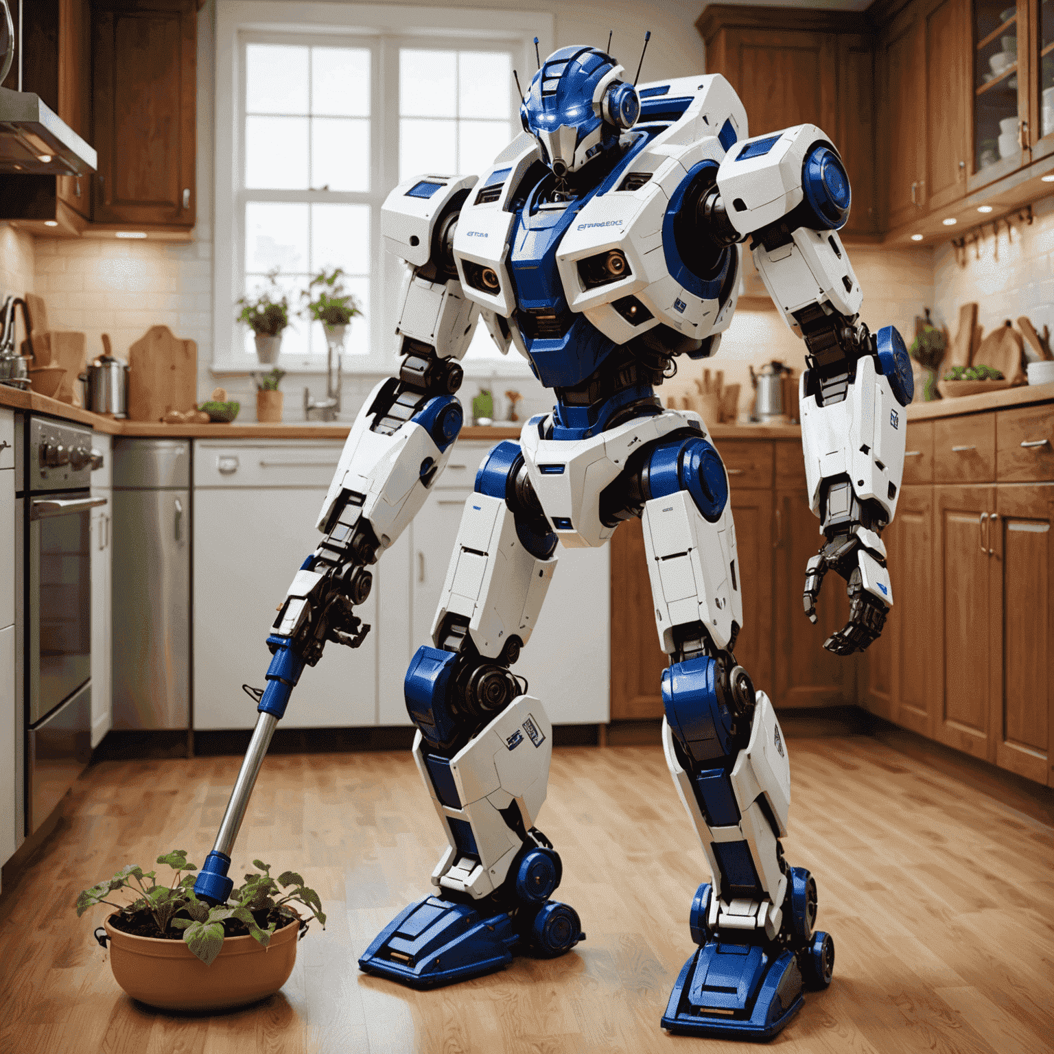 Optimus Gen 2 robot performing various household tasks like cooking, cleaning, and gardening